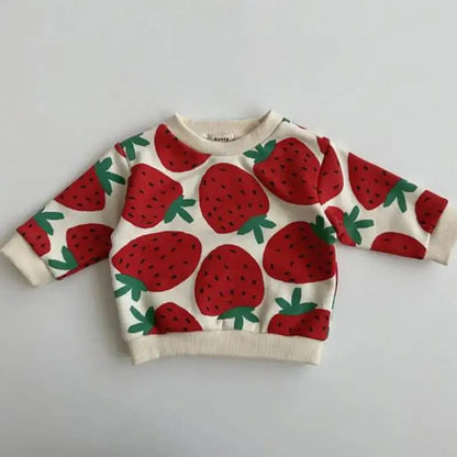 Erdbeer-Pullover für Kinder mit süßem Frucht-Design