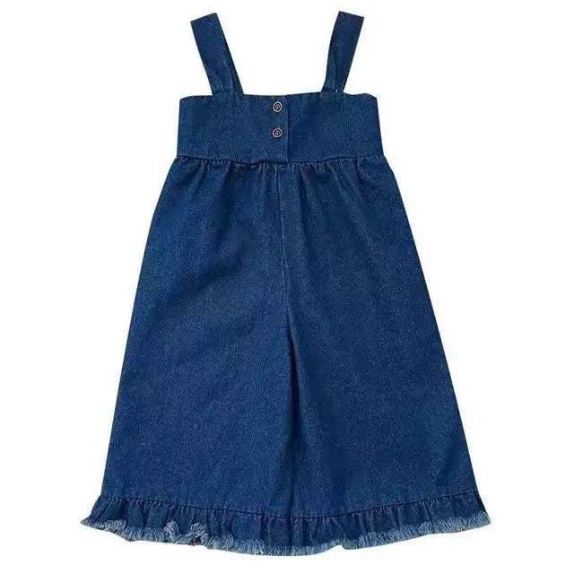 Für Ihre Mini Fashionista – Latzhose für Kinder mit Knöpfen und Rüschen