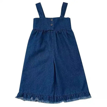 Für Ihre Mini Fashionista – Latzhose für Kinder mit Knöpfen und Rüschen