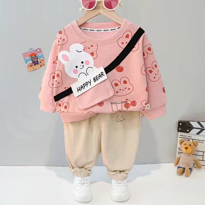 Niedliches & Bequemes Winterkleidungsset für Mädchen – Kuscheliges Set mit Bärendesign