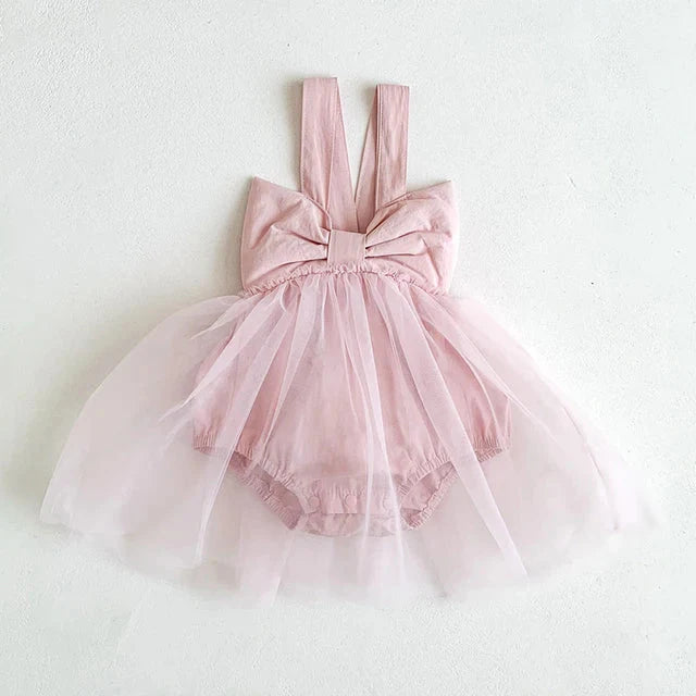 Süßes Baby-Kleid Mit Schleife – Tüllkleid Für Mädchen