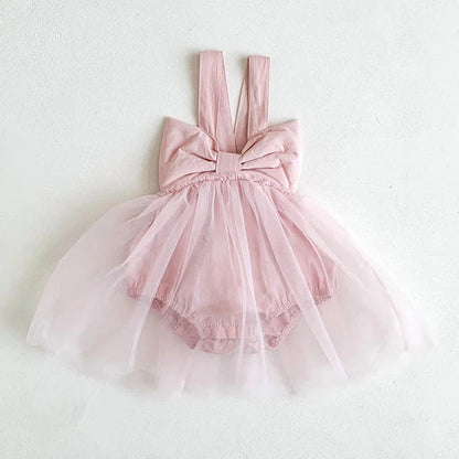 Süßes Baby-Kleid Mit Schleife – Tüllkleid Für Mädchen