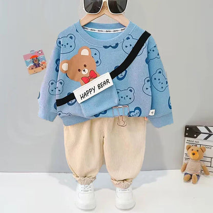Niedliches & Bequemes Winterkleidungsset für Mädchen – Kuscheliges Set mit Bärendesign