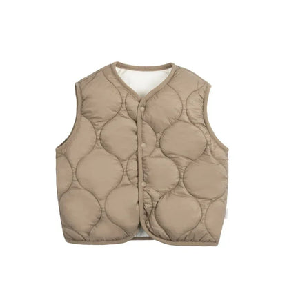 Für Jungen & Mädchen – Weicher Bodywarmer in Pastellfarben – Leichte Weste in Pink, Beige und Grün
