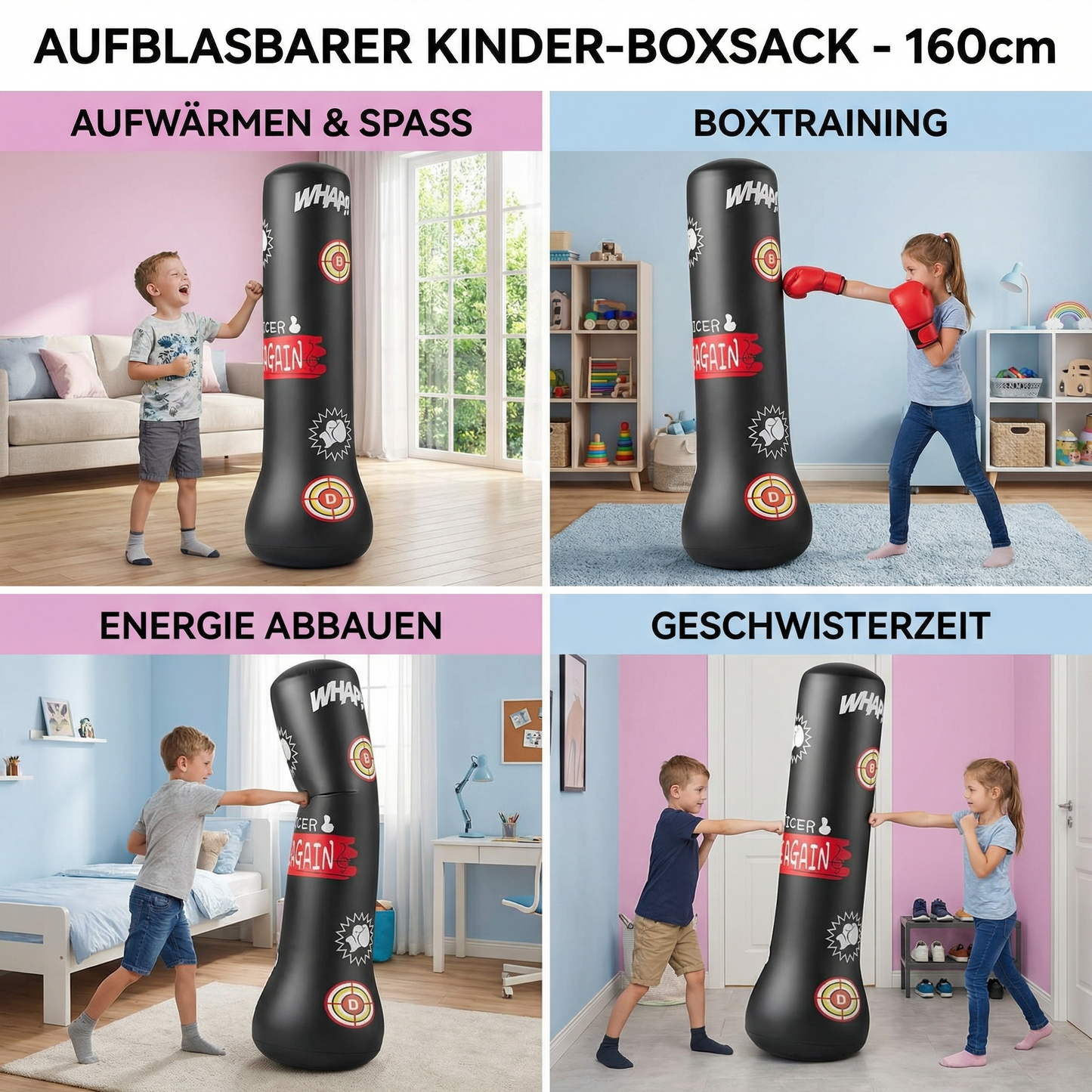 Aufblasbarer Kinder-Boxsack mit Wasserbefüllung