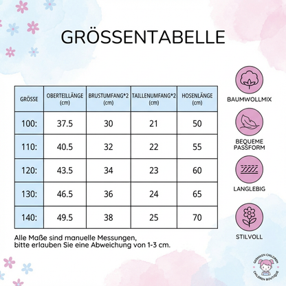Frühlings- & Sommerliches 2-teiliges Mädchen-Set – Kariertes Top aus Baumwollmix mit vielseitiger Jeanshose