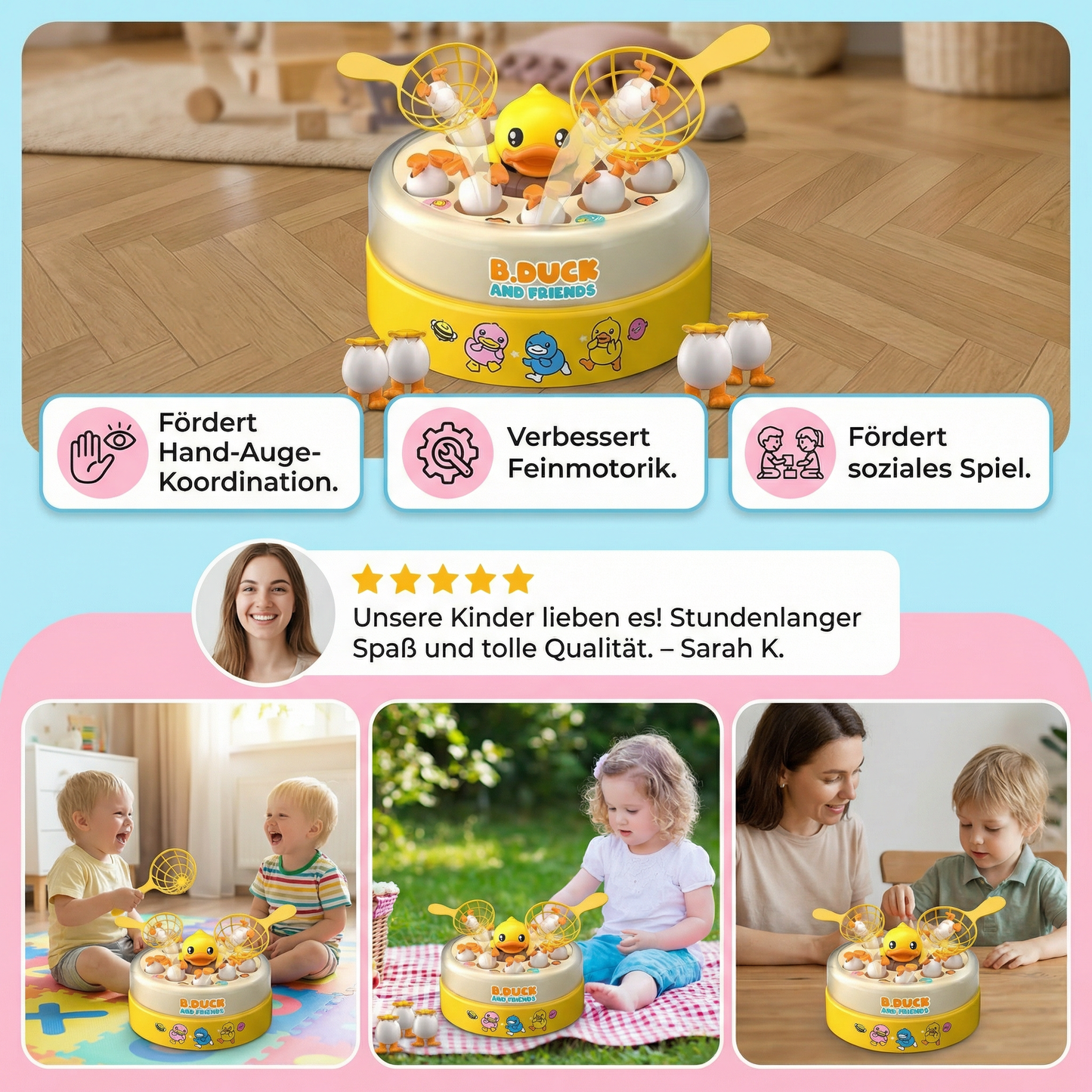 Enten Fangspiel für Kinder – Interaktives Geschicklichkeitsspiel