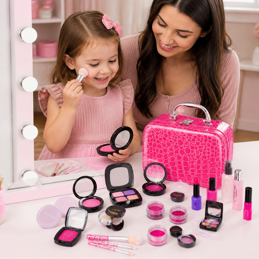 Make-up-Spielset für Mädchen – Sicheres Kinder-Kosmetikset mit praktischer Tasche