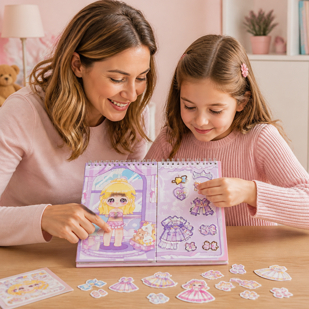Prinzessinnen-Anzieh-Stickerbuch – Kreativer Stickerspaß für Kinder