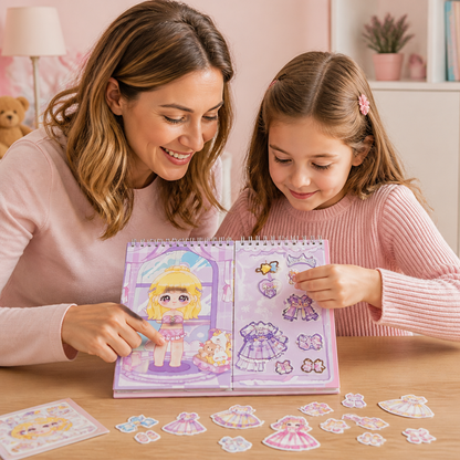 Prinzessinnen-Anzieh-Stickerbuch – Kreativer Stickerspaß für Kinder