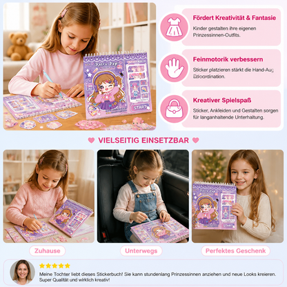 Prinzessinnen-Anzieh-Stickerbuch – Kreativer Stickerspaß für Kinder