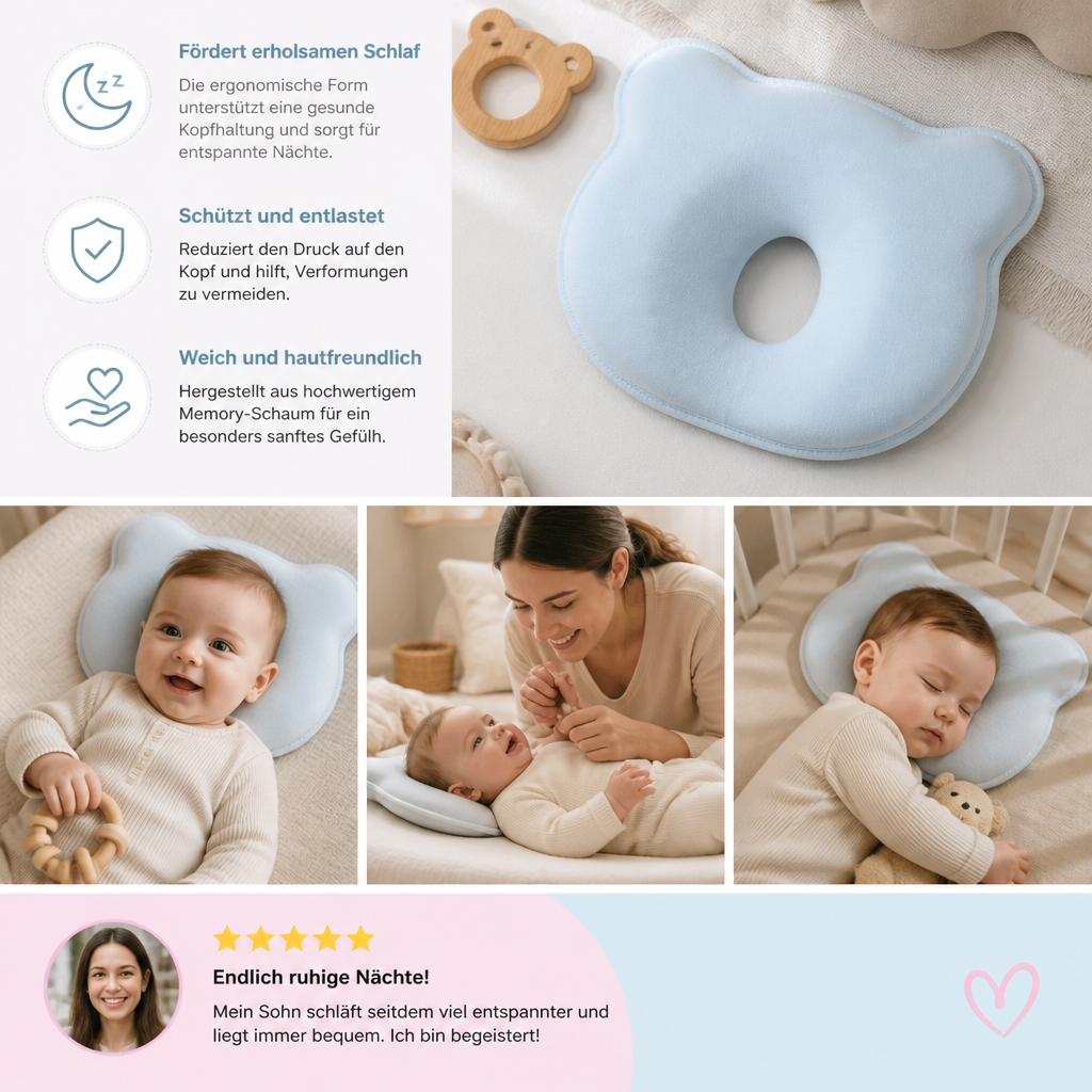 Baby-Stützkissen aus Memory-Schaum für optimalen Komfort