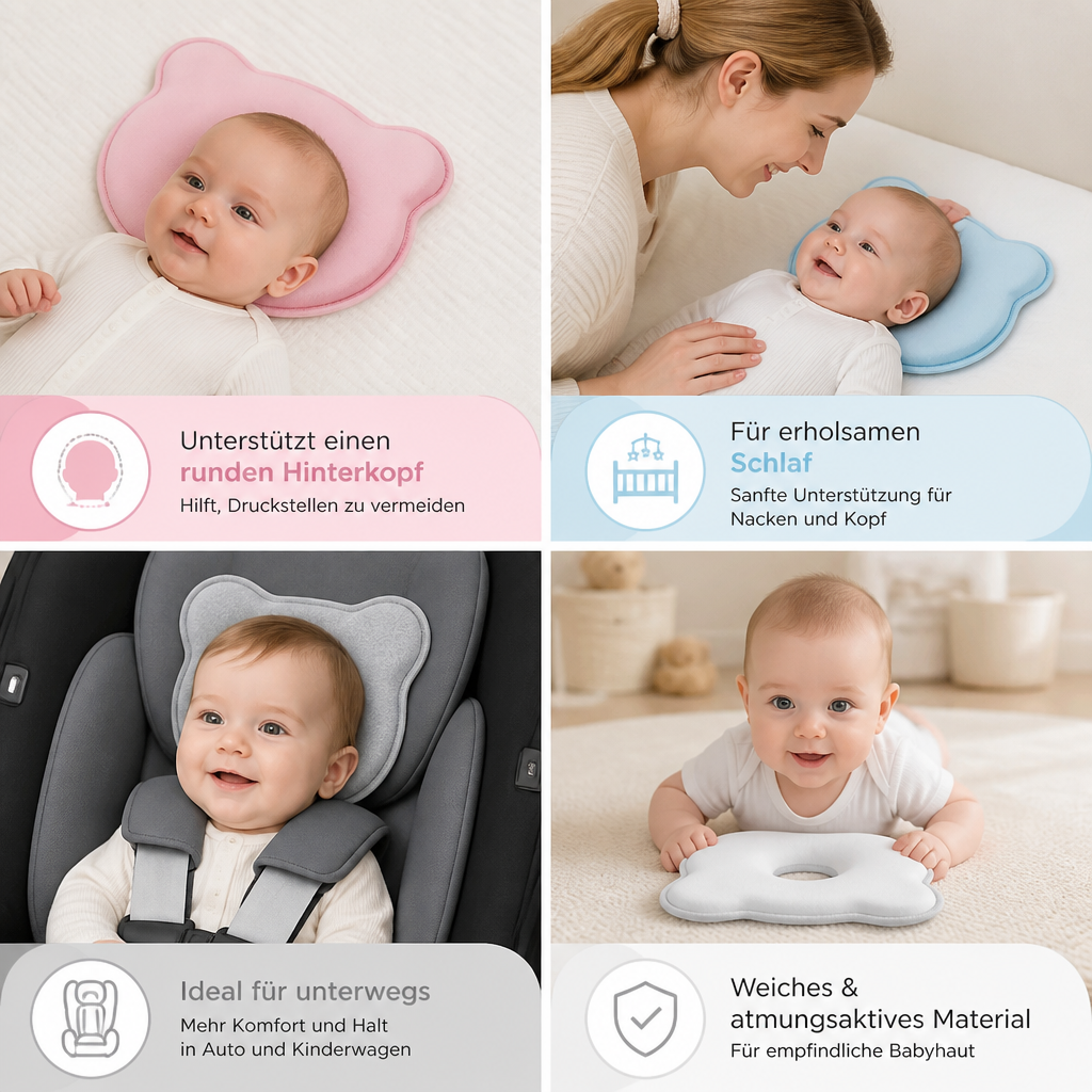 Baby-Stützkissen aus Memory-Schaum für optimalen Komfort