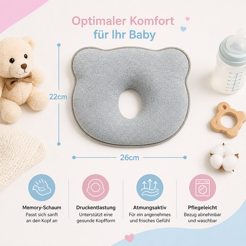 Baby-Stützkissen aus Memory-Schaum für optimalen Komfort