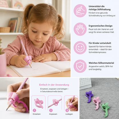 Ergonomische Silikon-Schreibhilfen für Stifte