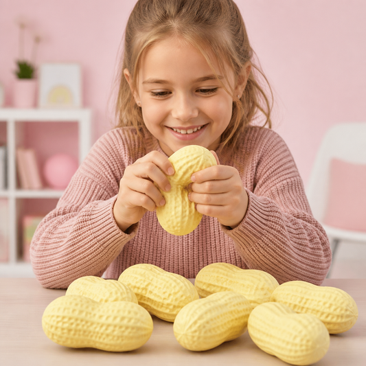 Jumbo-Erdnuss-Squishy als Anti-Stress-Spielzeug