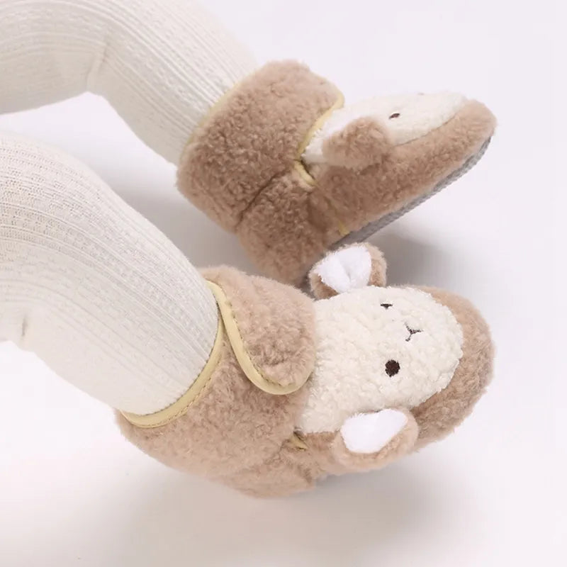 Kuschelig & Sicher – Warme Babyschuhe Mit Tier-Design