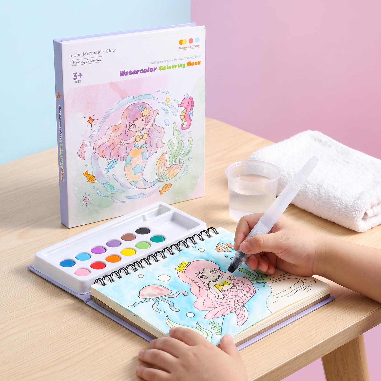 Alles-in-einem Aquarell-Malbuch