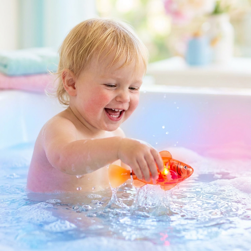 LED Schwimmfisch Spielset – Automatisch aktivierte Leuchtfische für Pool & Bad