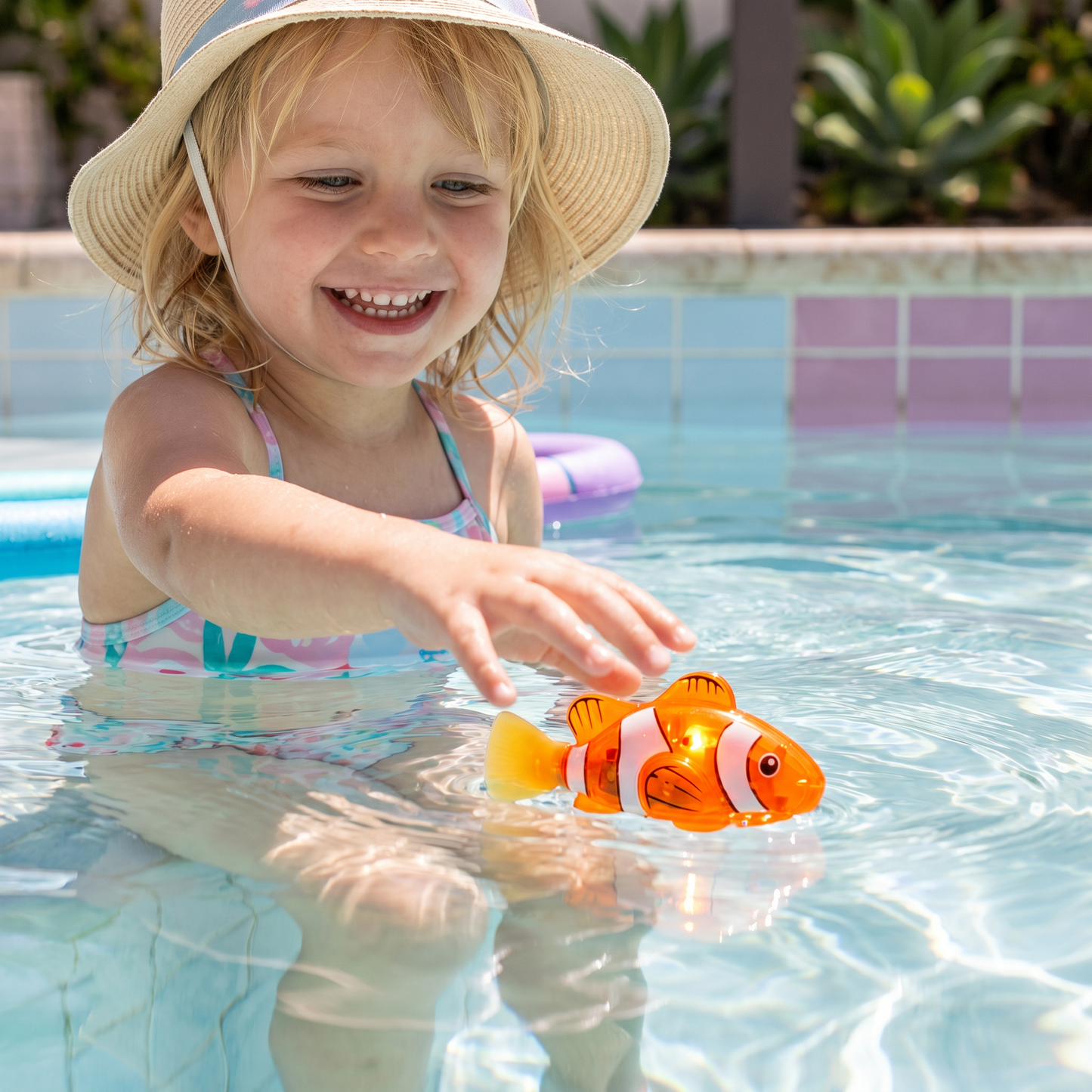 LED Schwimmfisch Spielset – Automatisch aktivierte Leuchtfische für Pool & Bad