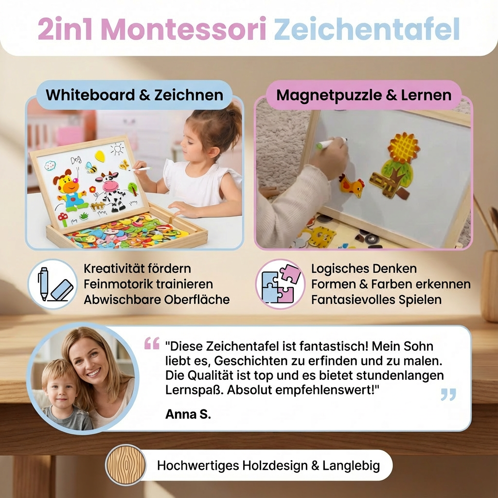 2in1 Montessori Zeichentafel