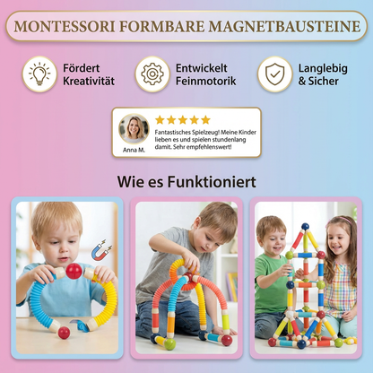 Montessori Formbare Magnetbausteine