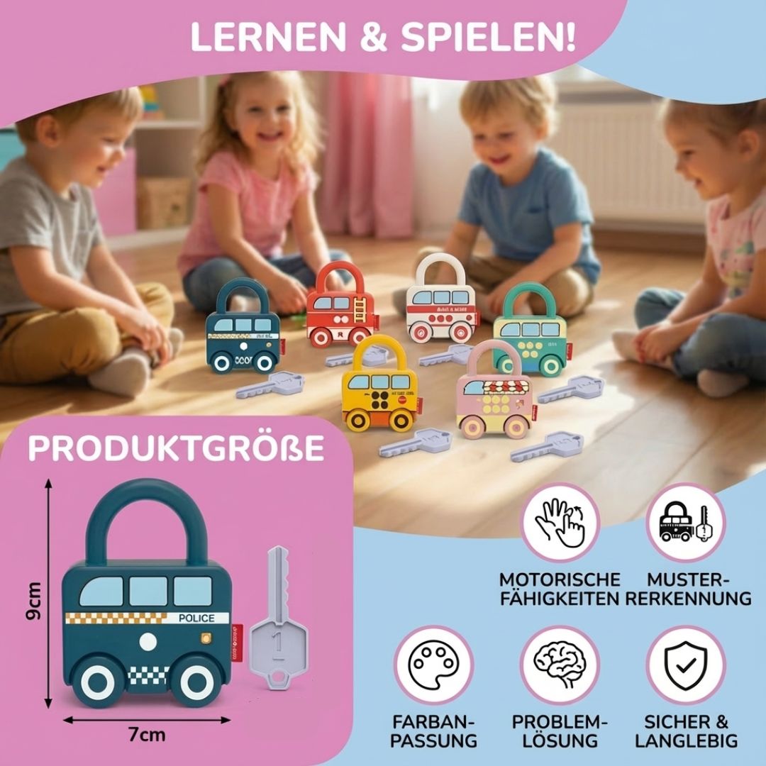 Montessori Schlüssel Schloß - Muster und Farben Spielzeug