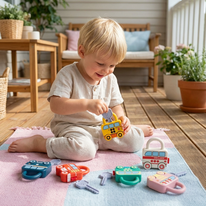 Montessori Schlüssel Schloß - Muster und Farben Spielzeug