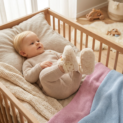 Flauschige Sockenschuhe für Babys