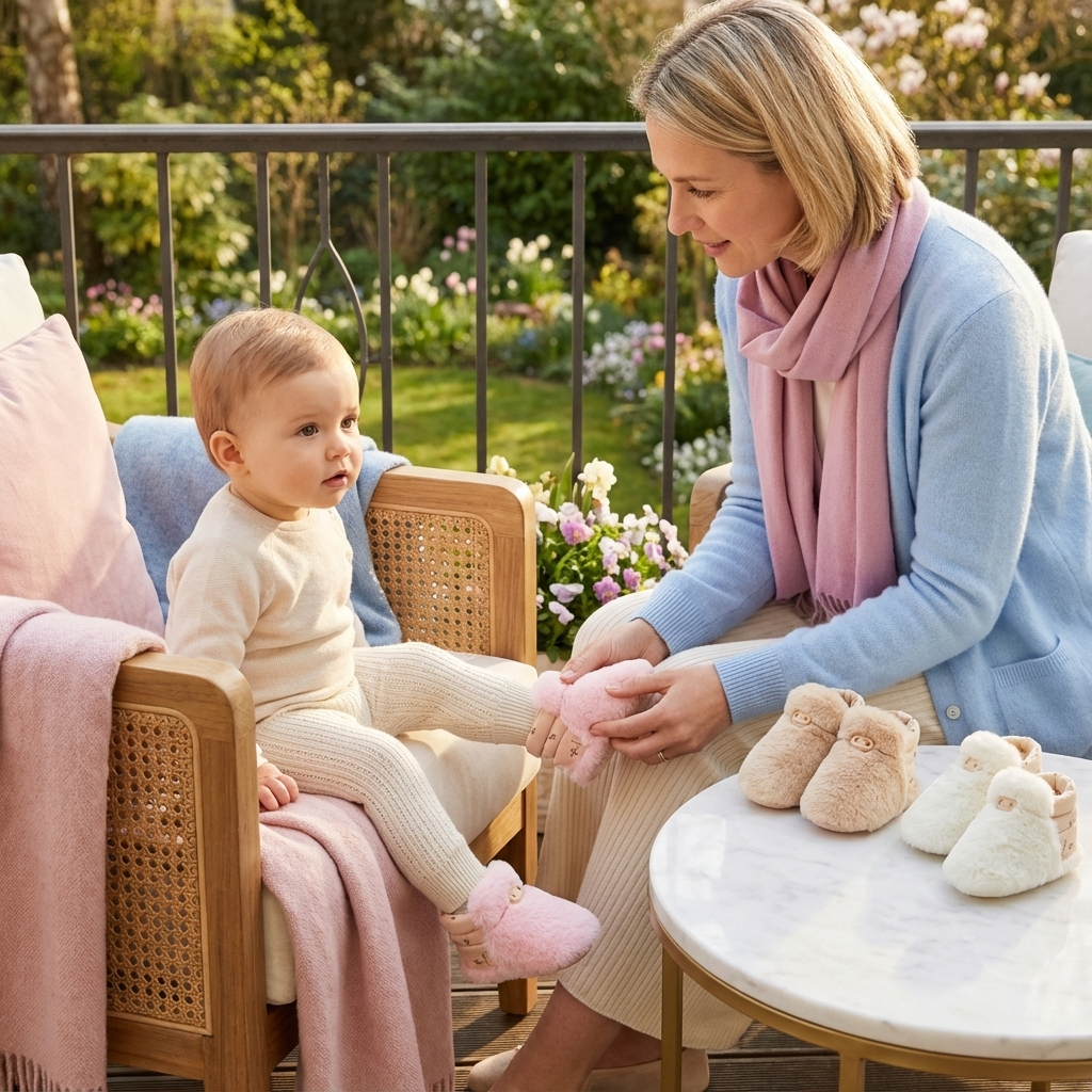 Flauschige Sockenschuhe für Babys