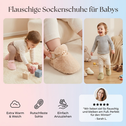 Flauschige Sockenschuhe für Babys