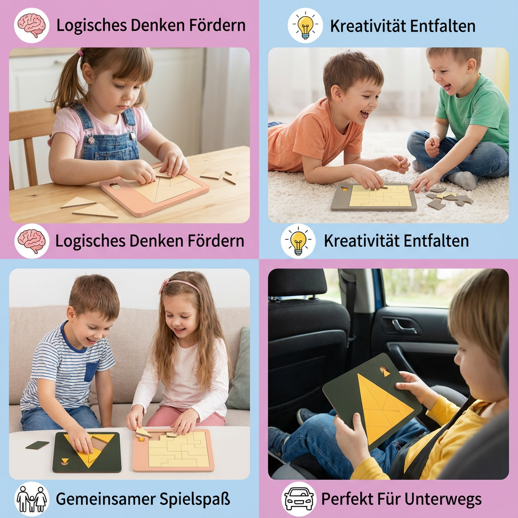 Tangram Rätsel Puzzle Spiel aus Holz