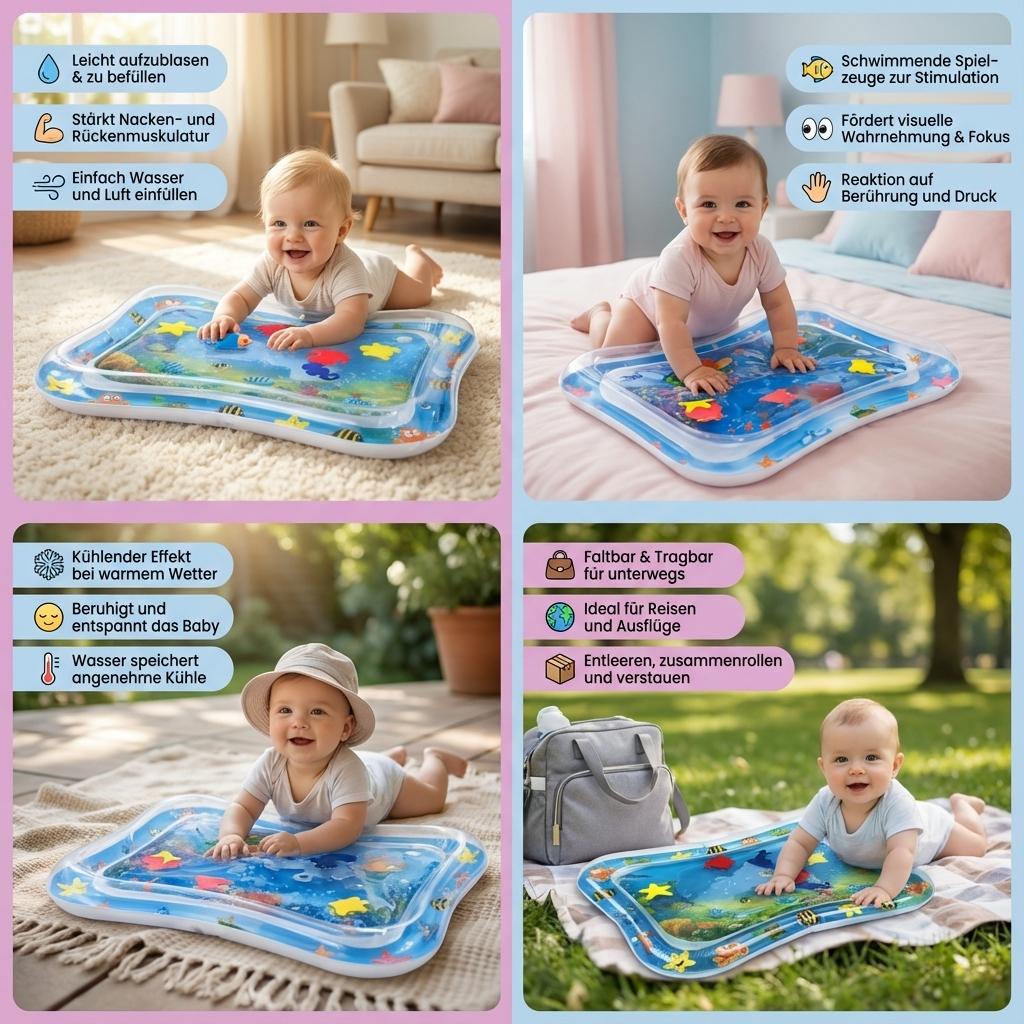 Wassermatte – Bauchlage Zeit für Kinder