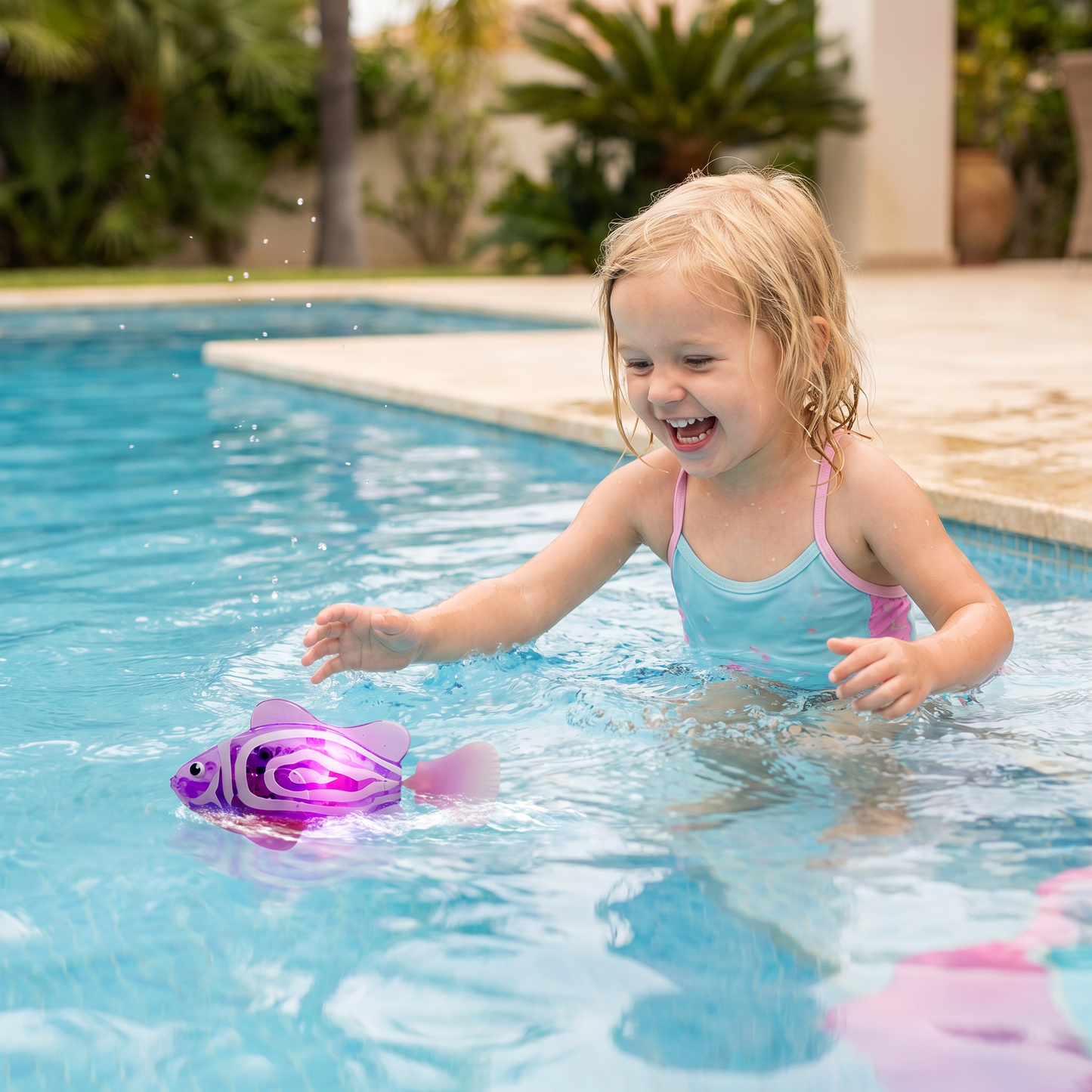 LED Schwimmfisch Spielset – Automatisch aktivierte Leuchtfische für Pool & Bad