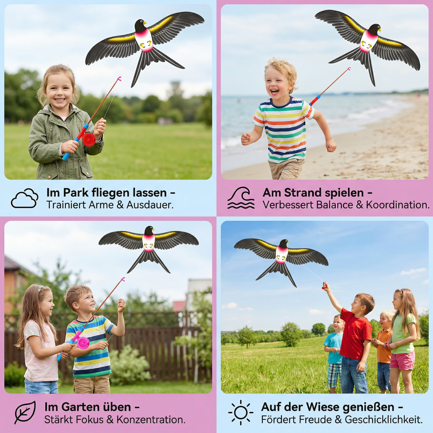 Flügel-Drachen für Kinder – Fördert Geschicklichkeit & Koordination