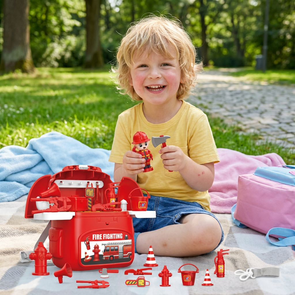 3-in-1 Rucksack-Spielset für unterwegs