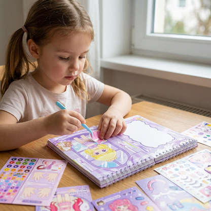 Prinzessinnen-Anzieh-Stickerbuch – Kreativer Stickerspaß für Kinder