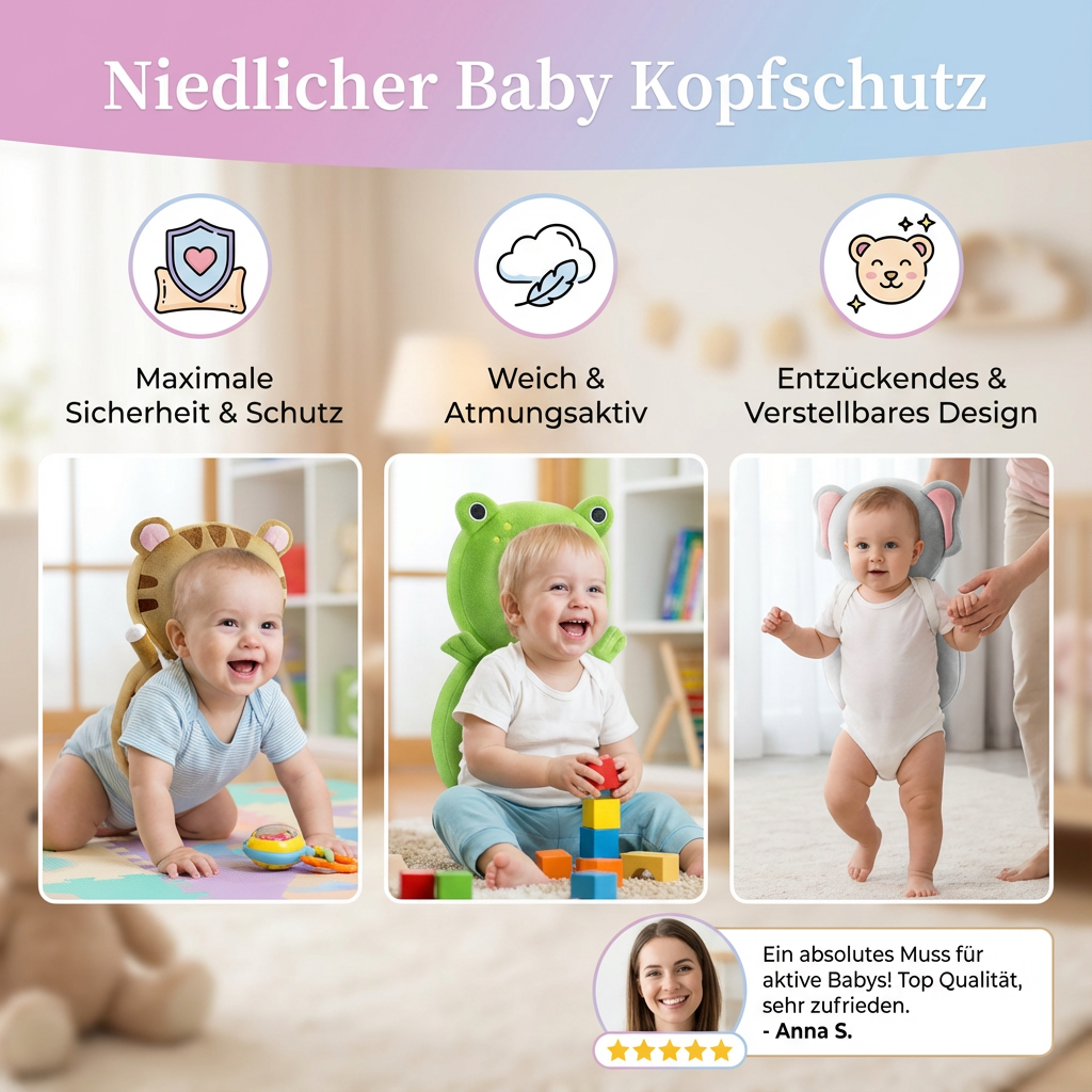 Niedlicher Baby Kopfschutz
