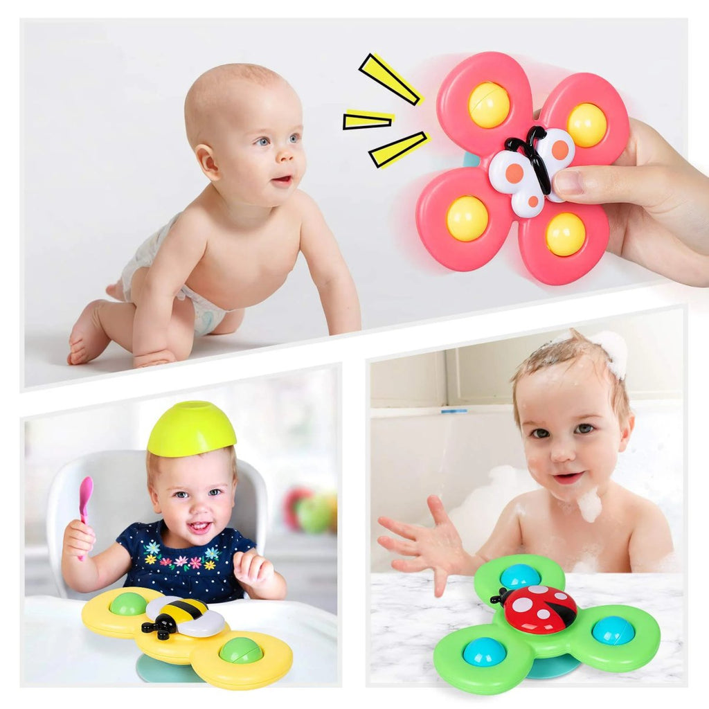 Saugnapf Drehspielset im 3er-Pack