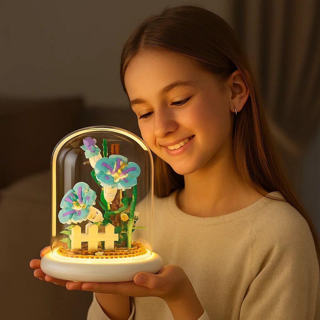 Edle Baustein Blume im Glas
