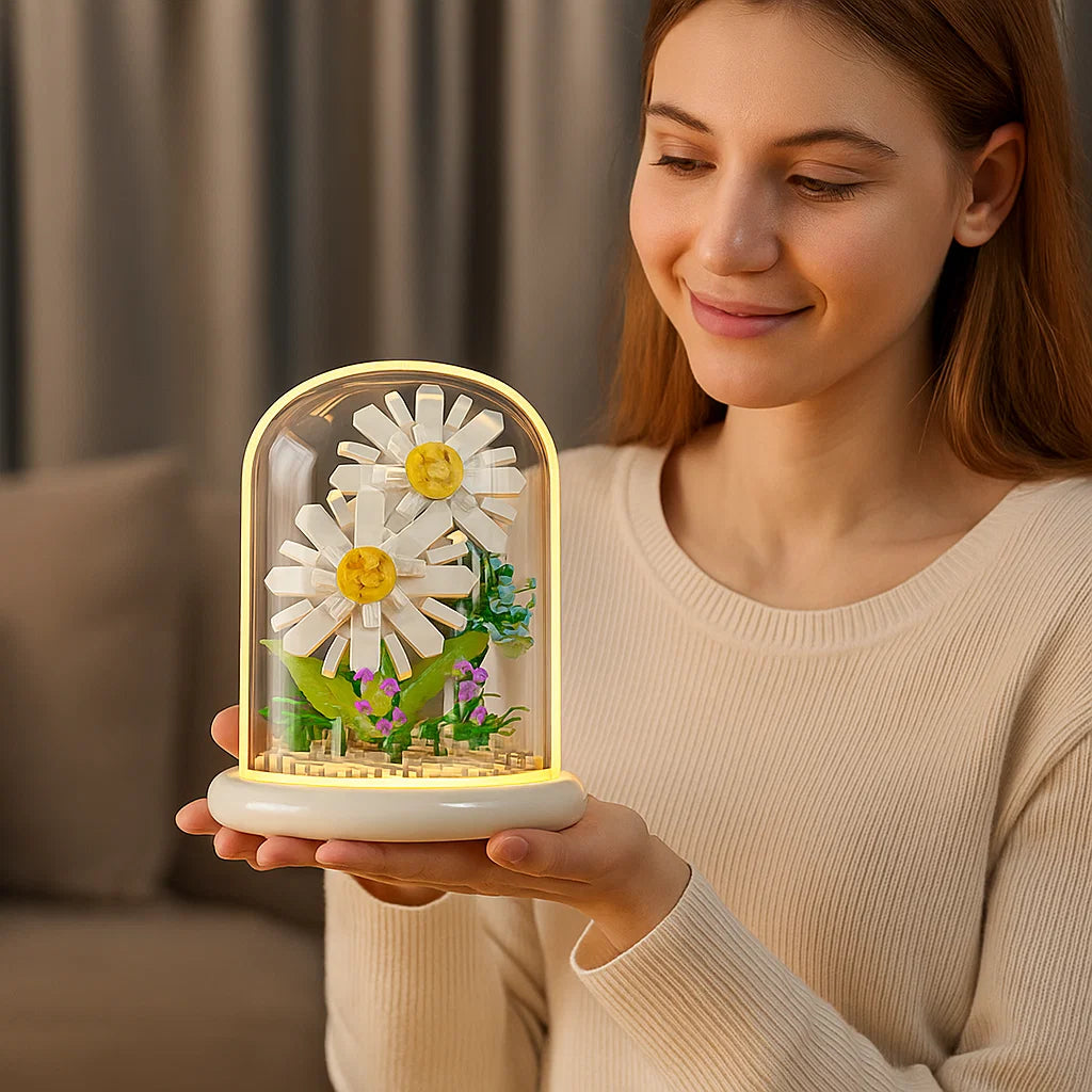 Edle Baustein Blume im Glas