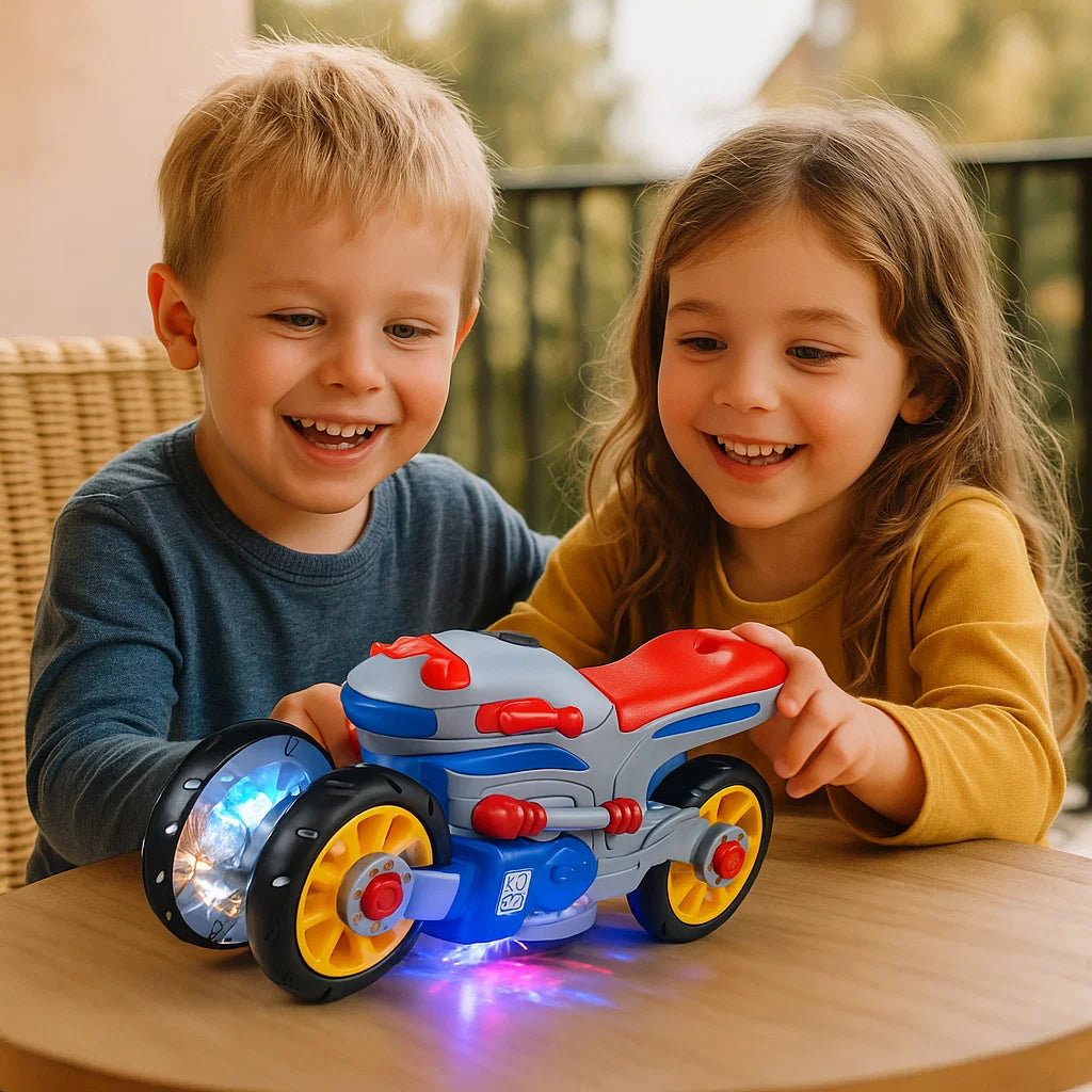 Leuchtendes und Tanzendes Musik Motorrad