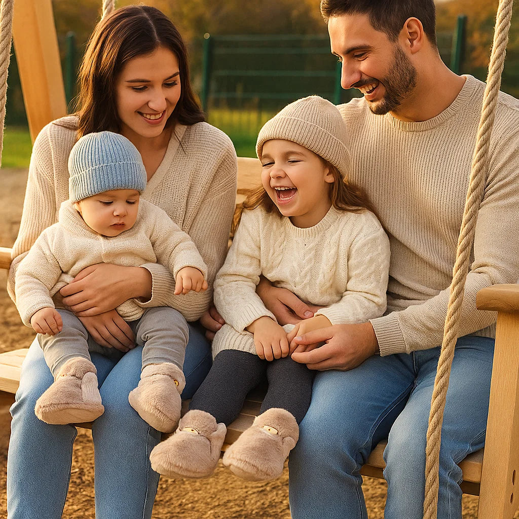 Flauschige Sockenschuhe für Babys