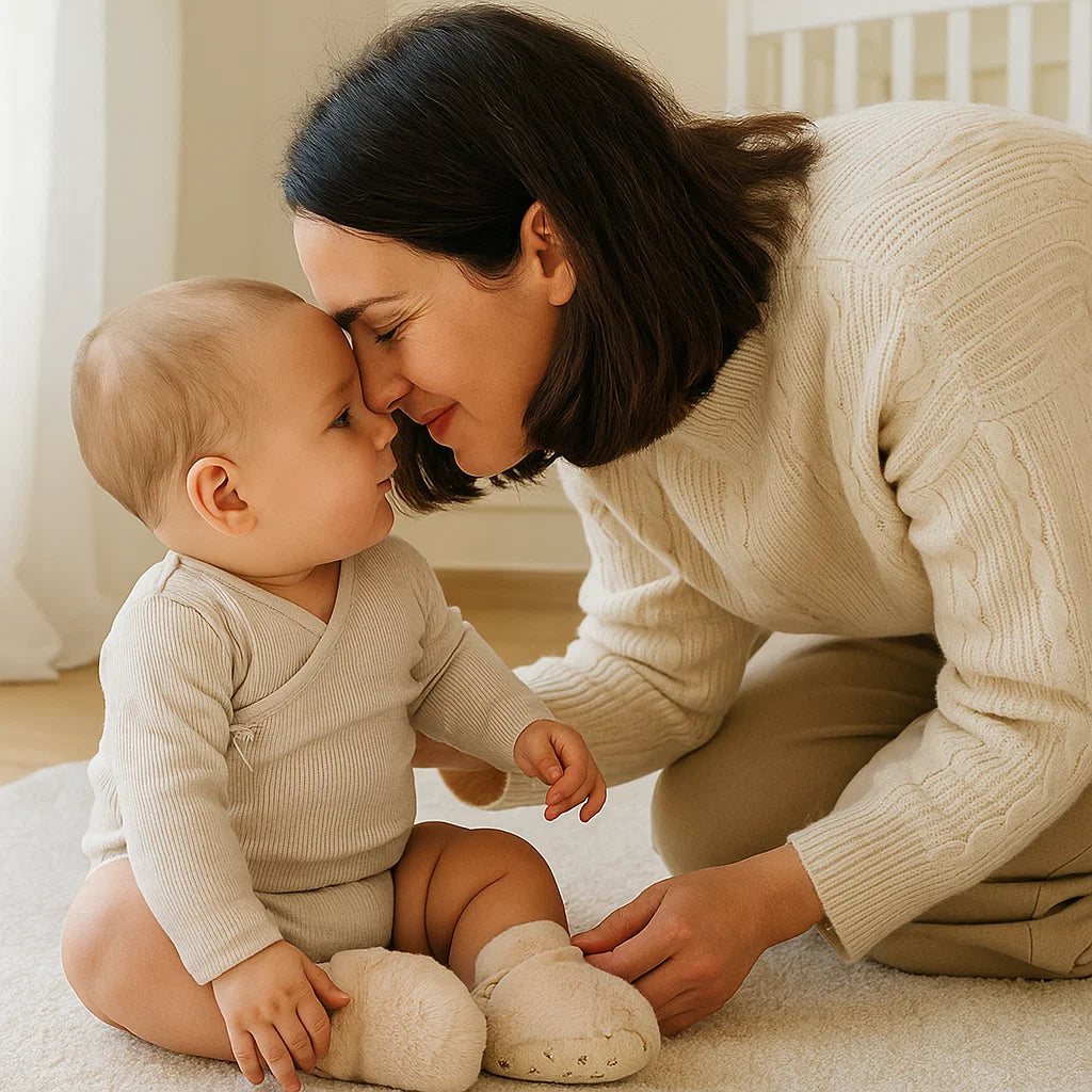 Flauschige Sockenschuhe für Babys