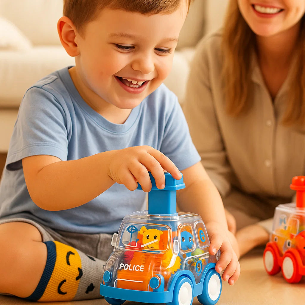 Drück und Los - Zahnrad Spielautos