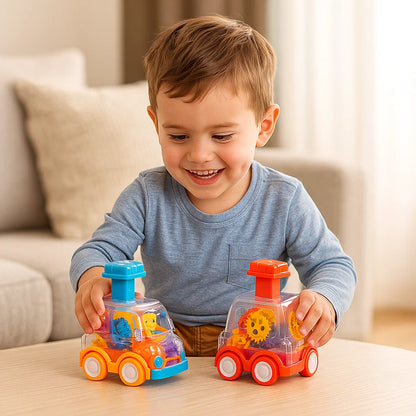 Drück und Los - Zahnrad Spielautos