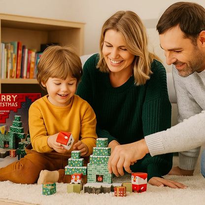 Weihnachtliche Magnet Würfel Bausteine