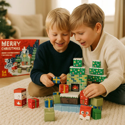 Weihnachtliche Magnet Würfel Bausteine