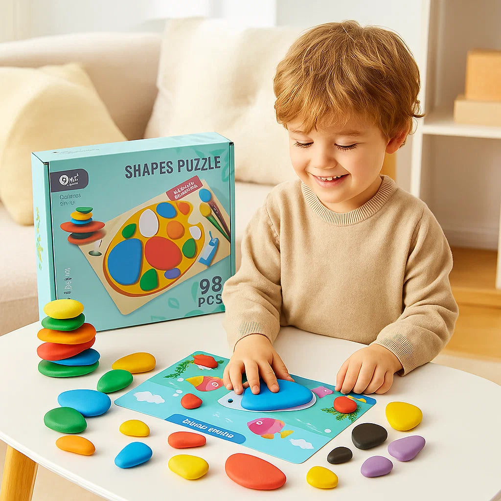 Pädagogisches Montessori Farben und Formen Puzzle und Rätsel Set