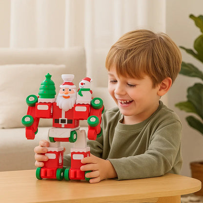 2in1 Transformierender Weihnachtszug und Weihnachtsmann Roboter